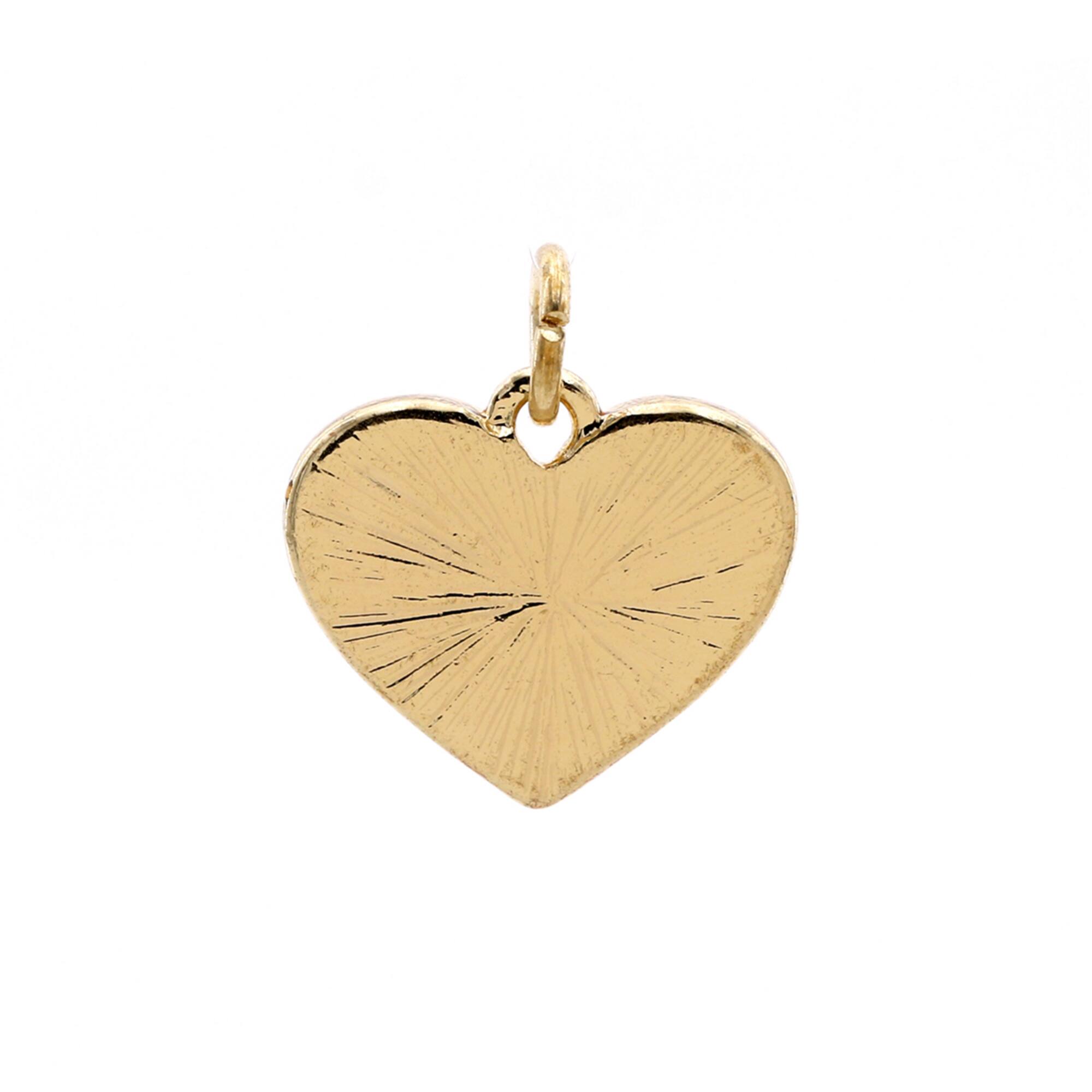 14K Gold Plated Pavé Heart Charm by Bead Landing™